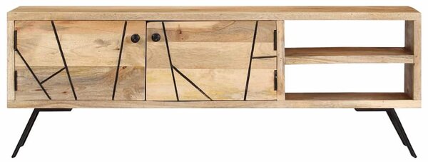 Tömör mangófa TV-szekrény 110 x 30 x 40 cm