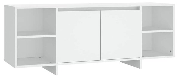 Fehér szerelt fa TV-szekrény 130 x 35 x 50 cm