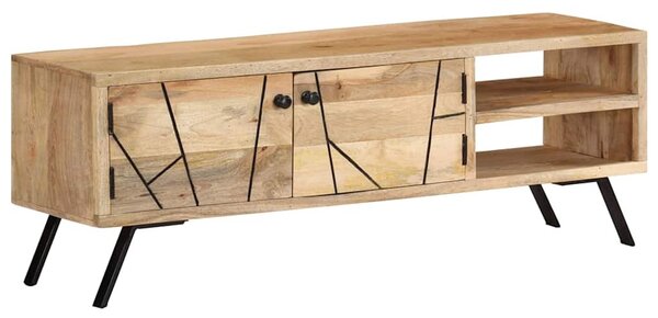Tömör mangófa TV-szekrény 110 x 30 x 40 cm