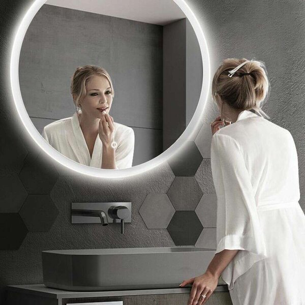 LED Kerek Fali Tükör - 90 cm