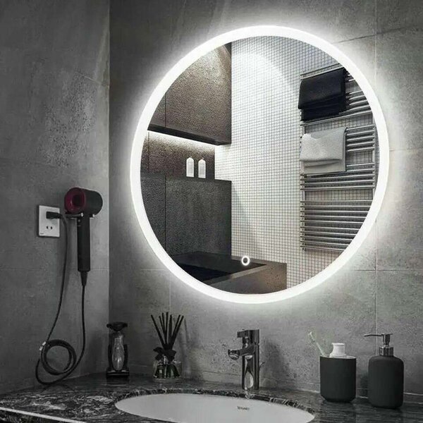 LED Kerek Fali Tükör - 90 cm