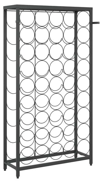 Fekete kovácsoltvas bortartó 45 palackhoz 54 x 18 x 100 cm