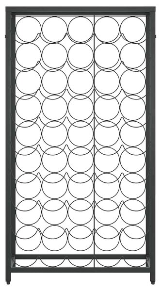Fekete kovácsoltvas bortartó 45 palackhoz 54 x 18 x 100 cm