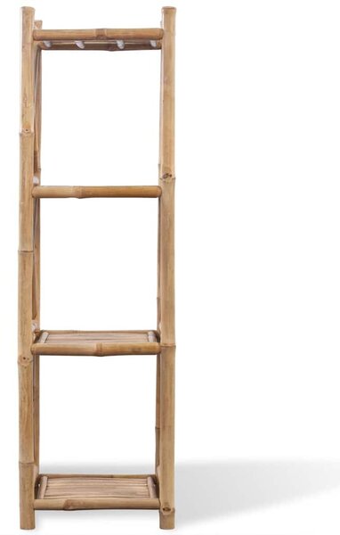 4 szintes szögletes bambusz polc
