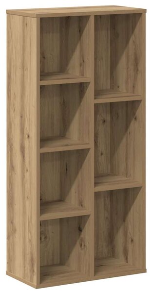 Kézműves tölgy szerelt fa könyvespolc 50 x 25 x 105 cm
