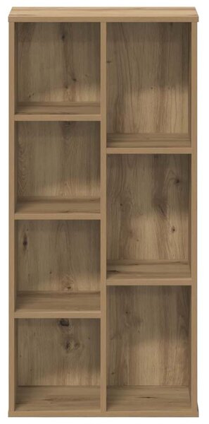 Kézműves tölgy szerelt fa könyvespolc 50 x 25 x 105 cm