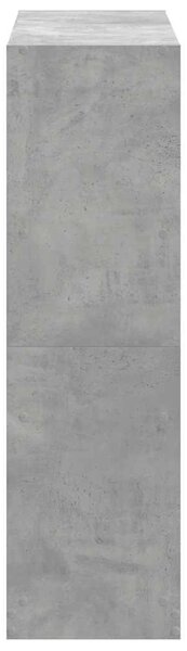 Betonszürke szerelt fa könyvespolc 102 x 32 x 108 cm