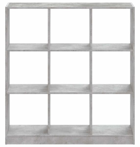 Betonszürke szerelt fa könyvespolc 102 x 32 x 108 cm