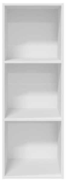Fehér szerelt fa könyvespolc 40 x 30 x 114 cm