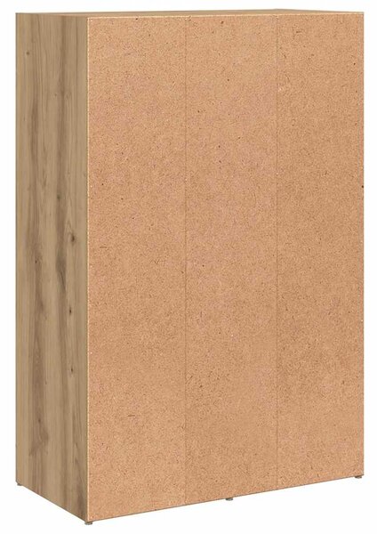 Kézműves tölgy színű szerelt fa könyvespolc 60,5 x 30 x 90 cm