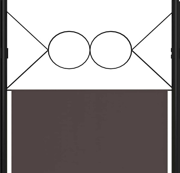 Barna 5 paneles paraván 200 x 180 cm
