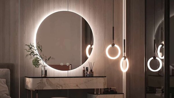 LED Kerek Tükör - Fürdőszoba - 80cm