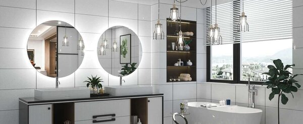 LED Kerek Tükör - Fürdőszoba - 80cm