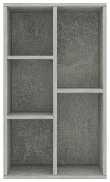 Betonszürke szerelt fa könyv-/tálalószekrény 50 x 25 x 80 cm