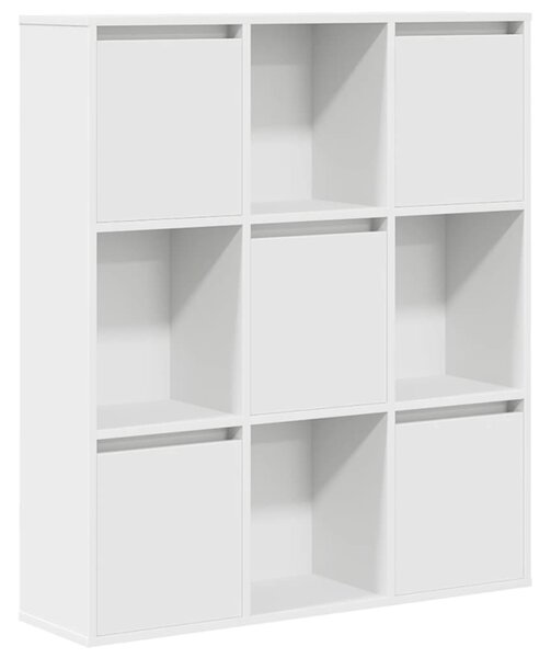 Fehér szerelt fa könyvespolc 89x24x101,5 cm