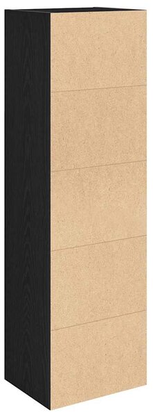Könyvespolc fekete tölgy 31x24x102 cm Gépesített fa