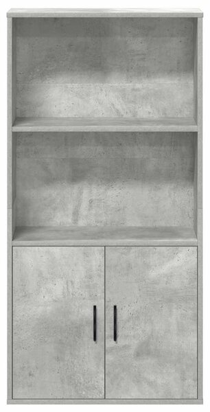 Betonszürke szerelt fa könyvespolc 60x24x120 cm