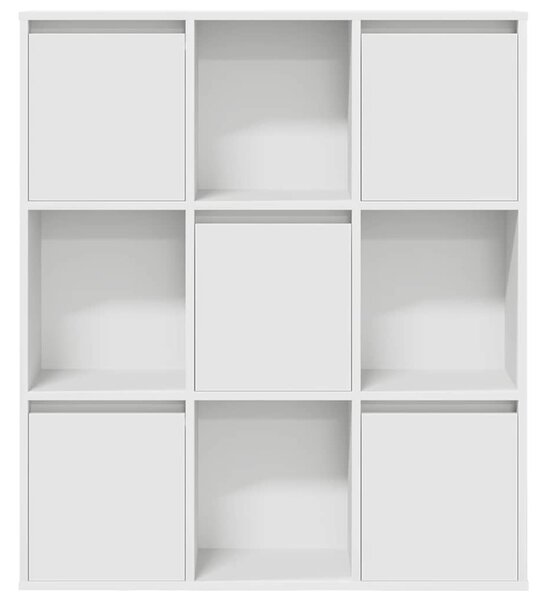 Fehér szerelt fa könyvespolc 89x24x101,5 cm