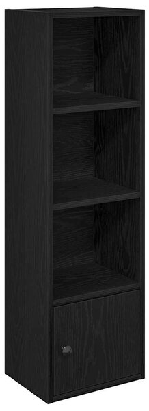 Könyvespolc fekete tölgy 31x24x102 cm Gépesített fa