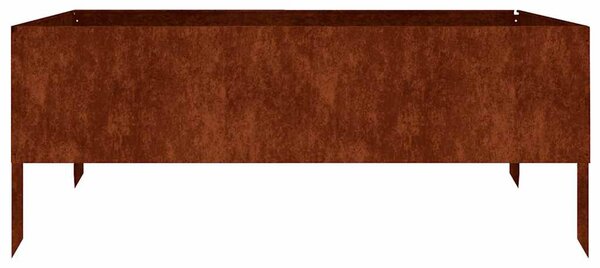 Corten acél kerti magaságyás 100 x 100 x 41 cm
