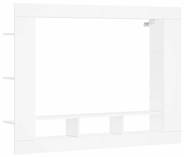 Fehér szerelt fa TV-szekrény 152 x 22 x 113 cm