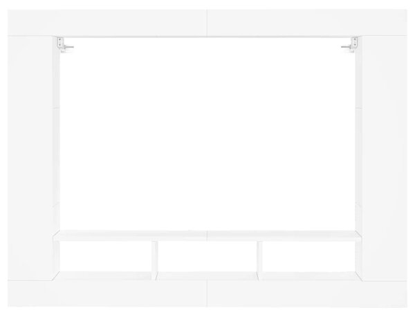 Fehér szerelt fa TV-szekrény 152 x 22 x 113 cm