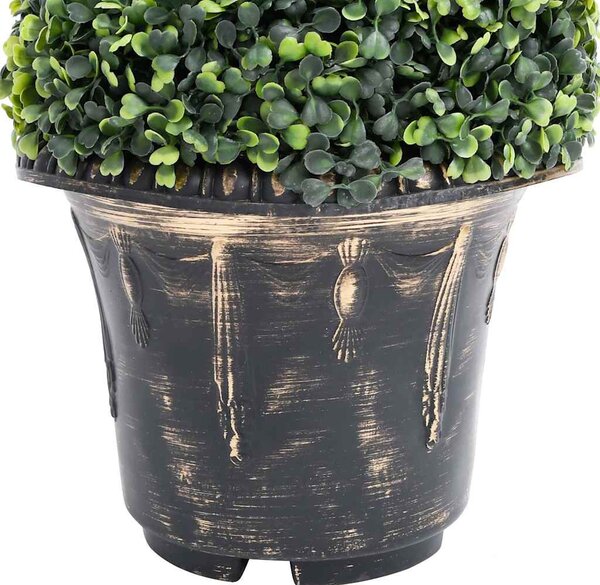 Zöld spirálalakú cserepes műpuszpáng 59 cm
