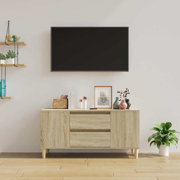 Sonoma tölgy színű szerelt fa fali TV-szekrény 102x44,5x50 cm