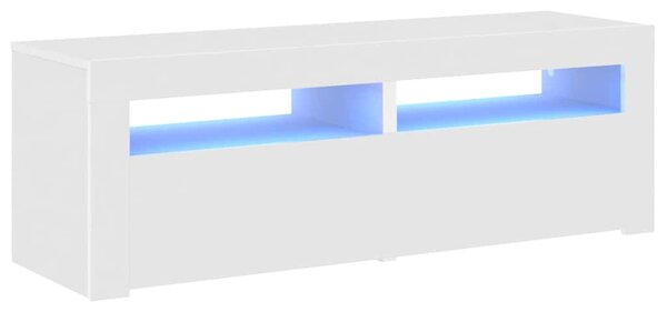 Fehér TV-szekrény LED-lámpákkal 120 x 35 x 40 cm