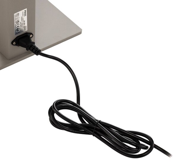 PRIOS Prios LED irodai állólámpa Taronis, ezüst, 195 cm, sötétíthető, dimmelhető, Alu / szürke / cink, Dolgozószoba / Iroda, Alumínium, Modern