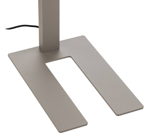 PRIOS Prios LED irodai állólámpa Taronis, ezüst, 195 cm, sötétíthető, dimmelhető, Alu / szürke / cink, Dolgozószoba / Iroda, Alumínium, Modern