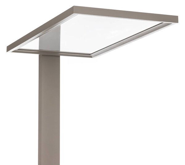 PRIOS Prios LED irodai állólámpa Taronis, ezüst, 195 cm, sötétíthető, dimmelhető, Alu / szürke / cink, Dolgozószoba / Iroda, Alumínium, Modern