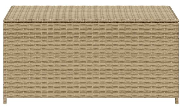 Vegyes bézs polyrattan kerti tárolóláda 190 L