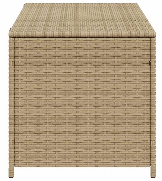 Vegyes bézs polyrattan kerti tárolóláda 190 L