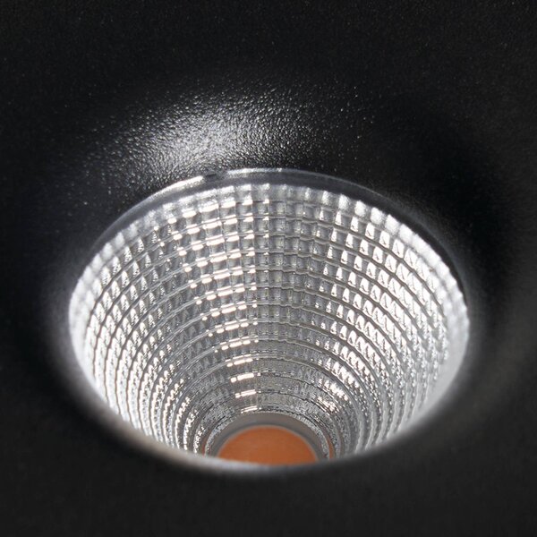 Arcchio Rotari LED mennyezeti lámpa, fekete, fém, Ø 12 cm, dimmelhető, Fekete, Nappali / Étkező, Alumínium, Modern
