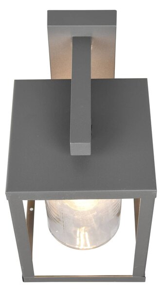 Trio Lighting Lunga kültéri fali lámpa szürkületérzékelővel, Fekete, Alumínium, Modern