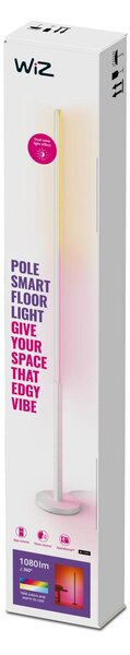 WiZ LED álló világítás Pole, hangolható fehér és színes, dimmelhető, Fehér / opál, Nappali / Étkező, Műanyag, Modern