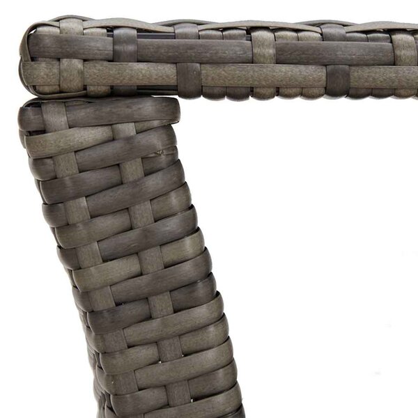 Szürke polyrattan dohányzóasztal 100 x 50 x 40 cm
