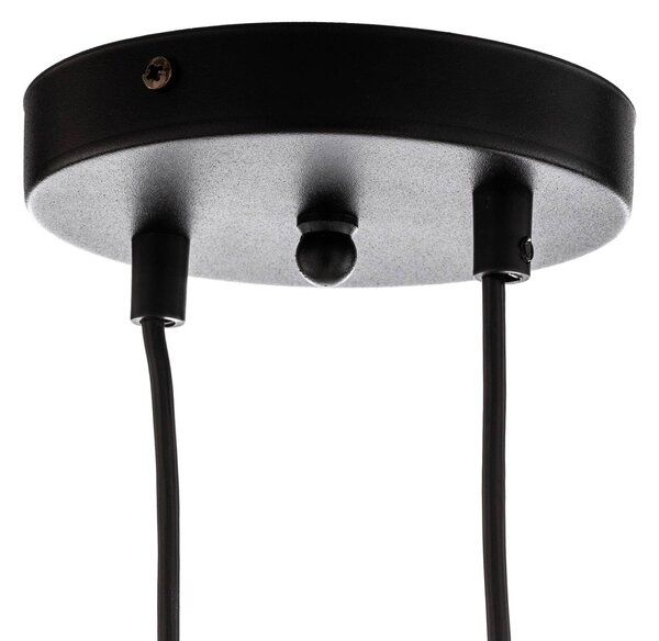 EMIBIG LIGHTING Lógó világítás Glassy, 8 izzós, fekete, borostyán, üveg, E14, dimmelhető, Fekete, Nappali / Étkező, fém, Modern