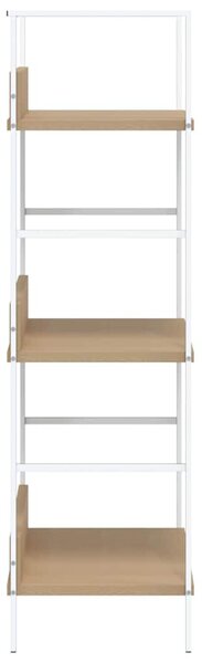 3 szintes tölgyszínű szerelt fa könyvespolc 60 x 27,6 x 90,5 cm