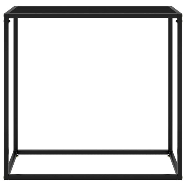 Fekete edzett üveg tálalóasztal 80 x 35 x 75 cm