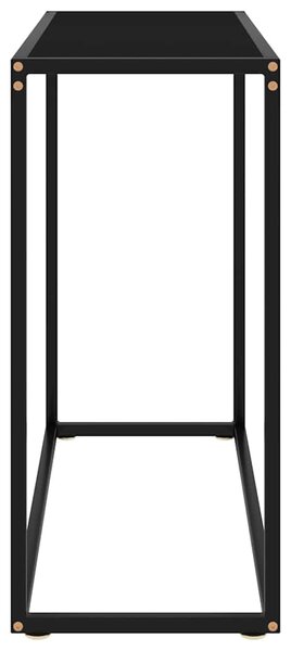 Fekete edzett üveg tálalóasztal 80 x 35 x 75 cm