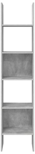 Betonszürke szerelt fa könyvszekrény 40 x 35 x 180 cm
