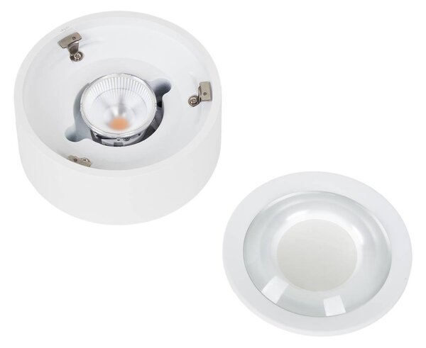 Arcchio Rotari LED mennyezeti lámpa, lencse, 1 lámpás fix, dimmelhető, Fehér / opál, Nappali / Étkező, Alumínium, Modern
