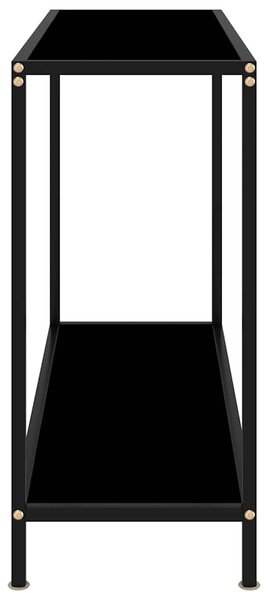 Fekete edzett üveg tálalóasztal 100 x 35 x 75 cm