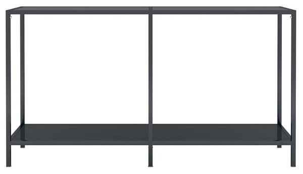 Fekete edzett üveg tálalóasztal 140 x 35 x 75,5 cm