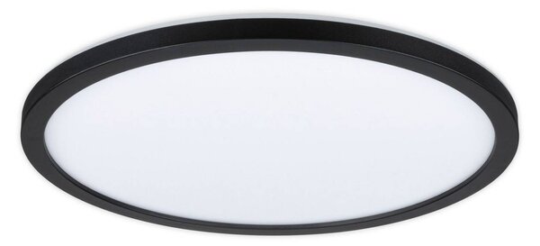 Paulmann Atria Shine LED panel, fekete, Ø29 cm, 3000 K, be-/kikapcsoló, Fekete, Nappali / Étkező, Műanyag, Modern