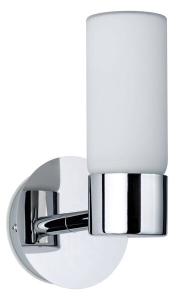 Paulmann Eleon falilámpa IP44 króm/opál 1-égő, dimmelhető, Króm / ezüst, Fürdőszoba, fém, Modern