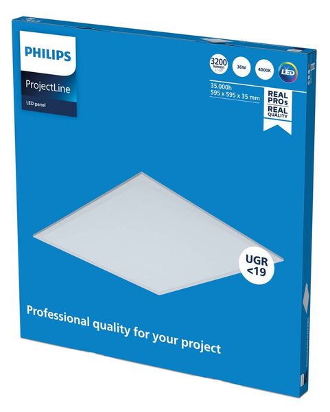 Philips ProjectLine LED panel UGR<19 840 60x60cm, Fehér / opál, Dolgozószoba / Iroda, fém