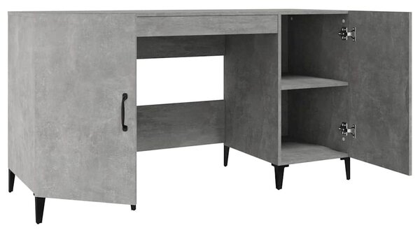 Betonszürke szerelt fa íróasztal 140 x 50 x 75 cm